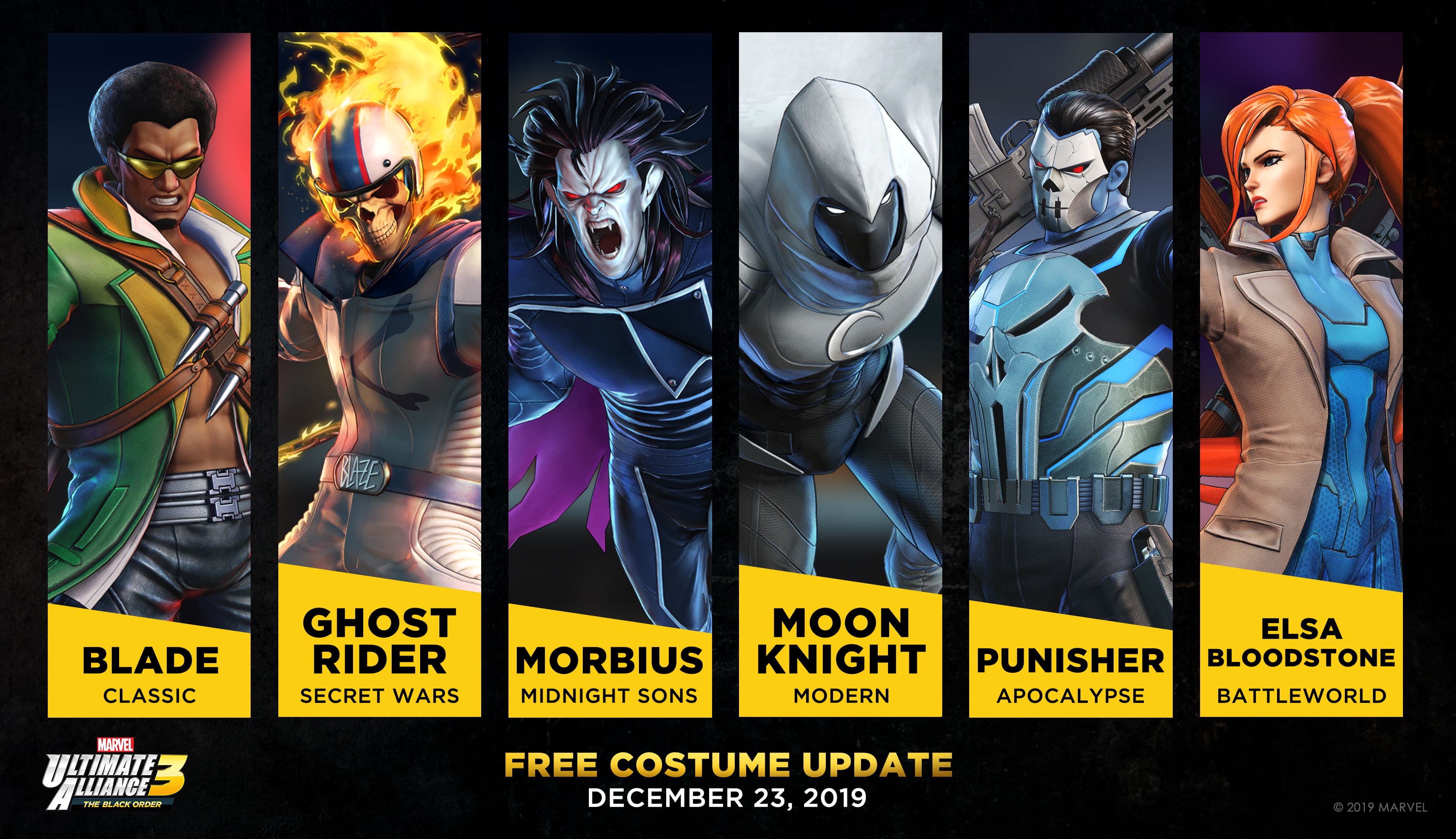 Marvel Ultimate Alliance 3 All New Characters Costumes Marvel Knights Dlc